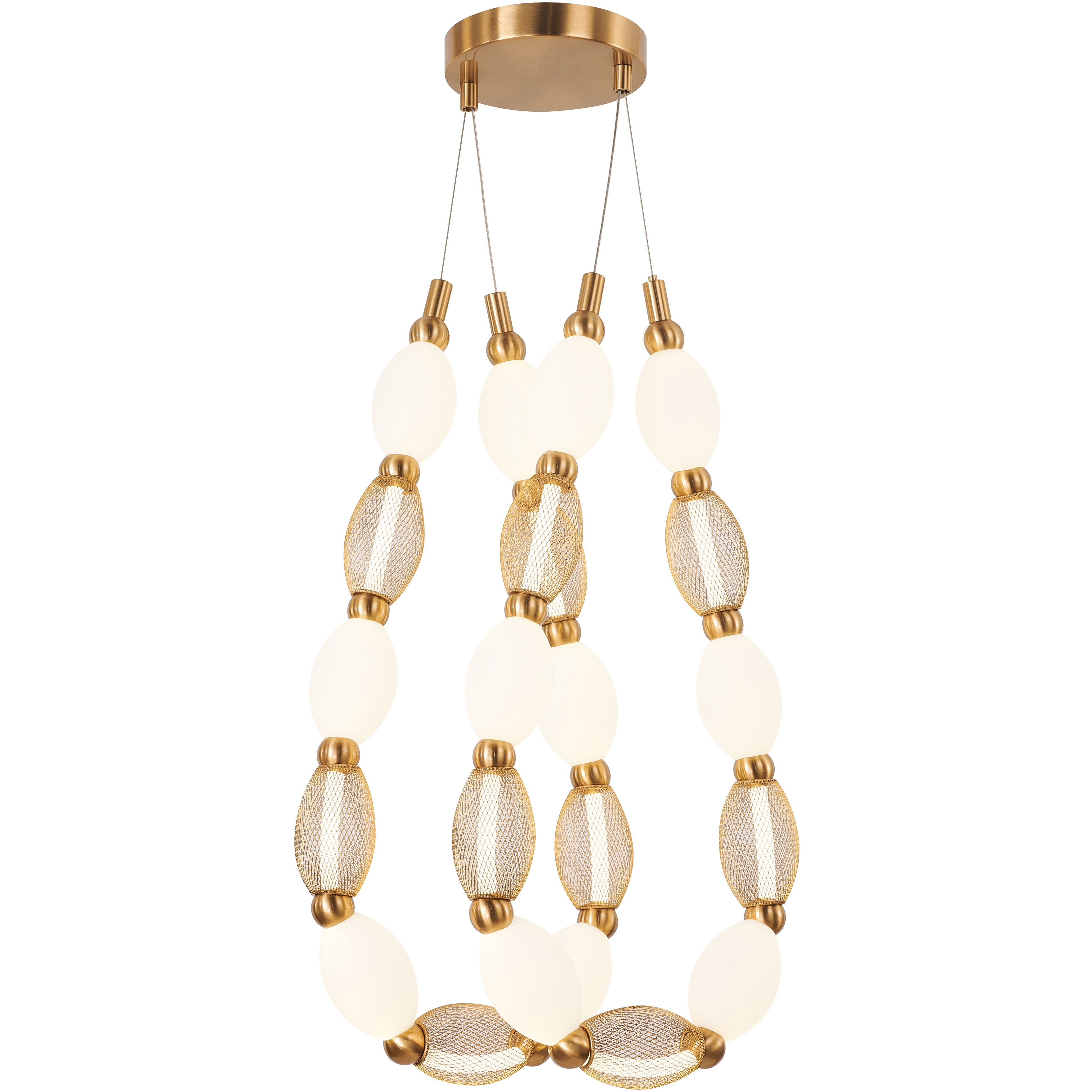 Tentacles LED 72.63 inch Aged Gold Brass Pendant Ceiling Light